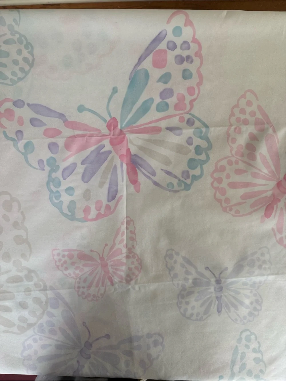 Pottery Barn Kids Butterfly Shower Curtain Whimsical Pastel Cottagecore Feminine